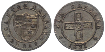 Aargau 1 Kreuzer 1831 (2 1/2 Rappen)